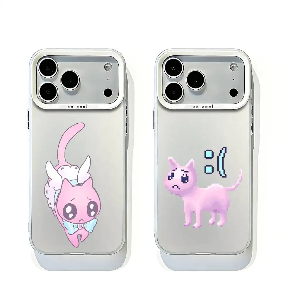 N-NEEDY S-STREAMER O-OVERLOAD branco fosco grande lente quadro capa para iphone 12 11 14 13 17 16 15 pro max mini plus e