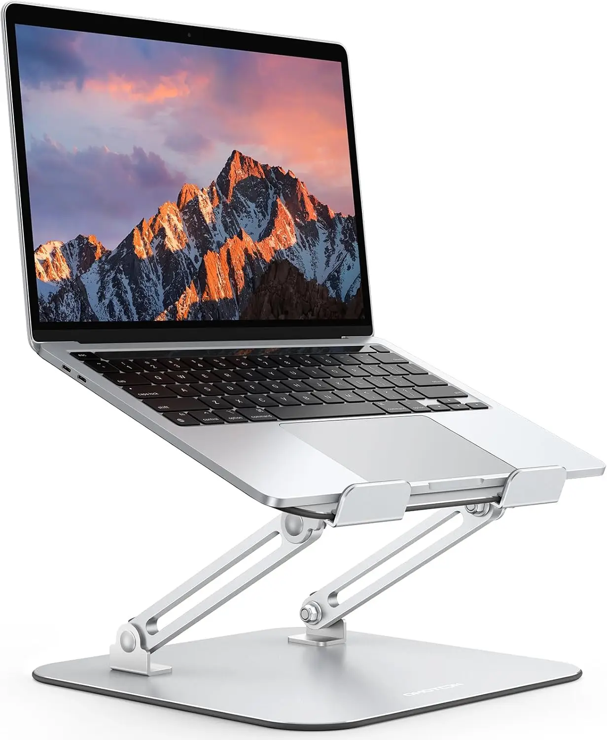 

Ergonomic Metal Adjustable Laptop Stand with Cooling Function, Compatible with MacBook and All Laptops (10-17.2 inch), Silver