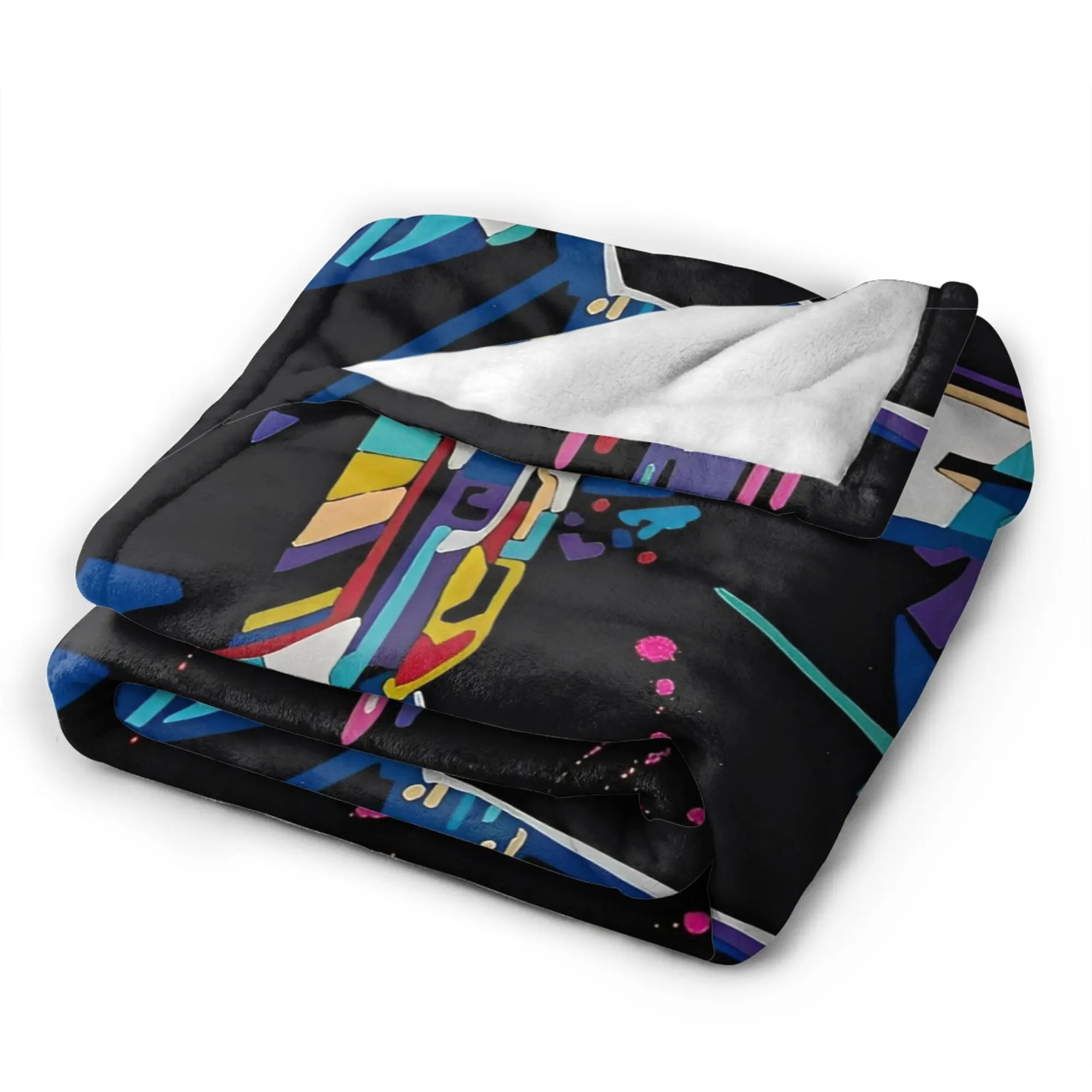 France Band D-Daft P-Punk Super Soft Blanket  Travel Plush Throw Blanket Funny Living Room Flannel Bedspread Sofa Bed Cover