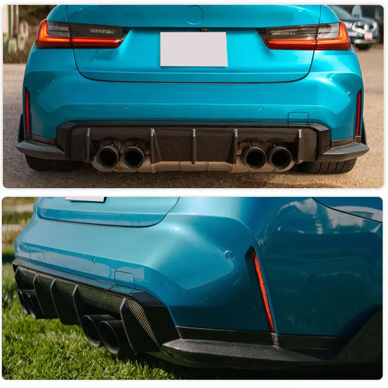 

Автомобильный задний бампер, диффузор, спойлер для BMW G80 M3 G82 G83 M4 2021 2022, задний диффузор из углеродного волокна, фартук для губ, комплекты задней кузова