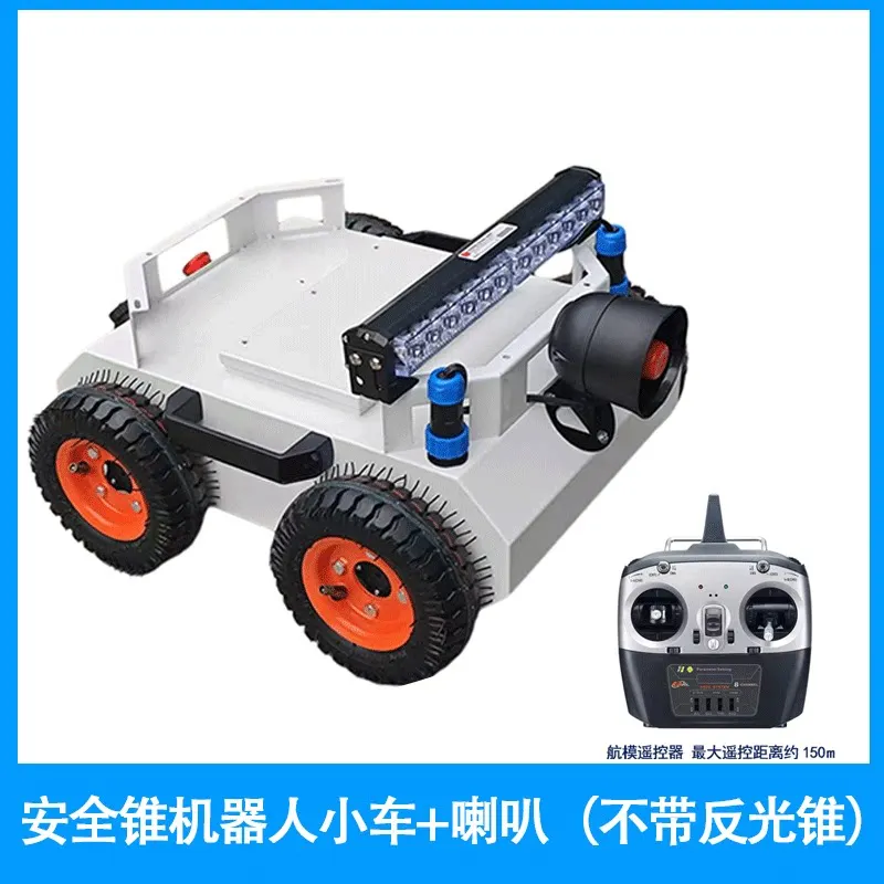 Intelligent safety cone robot chassis remote control trolley mobile reflective cone road traffic robot