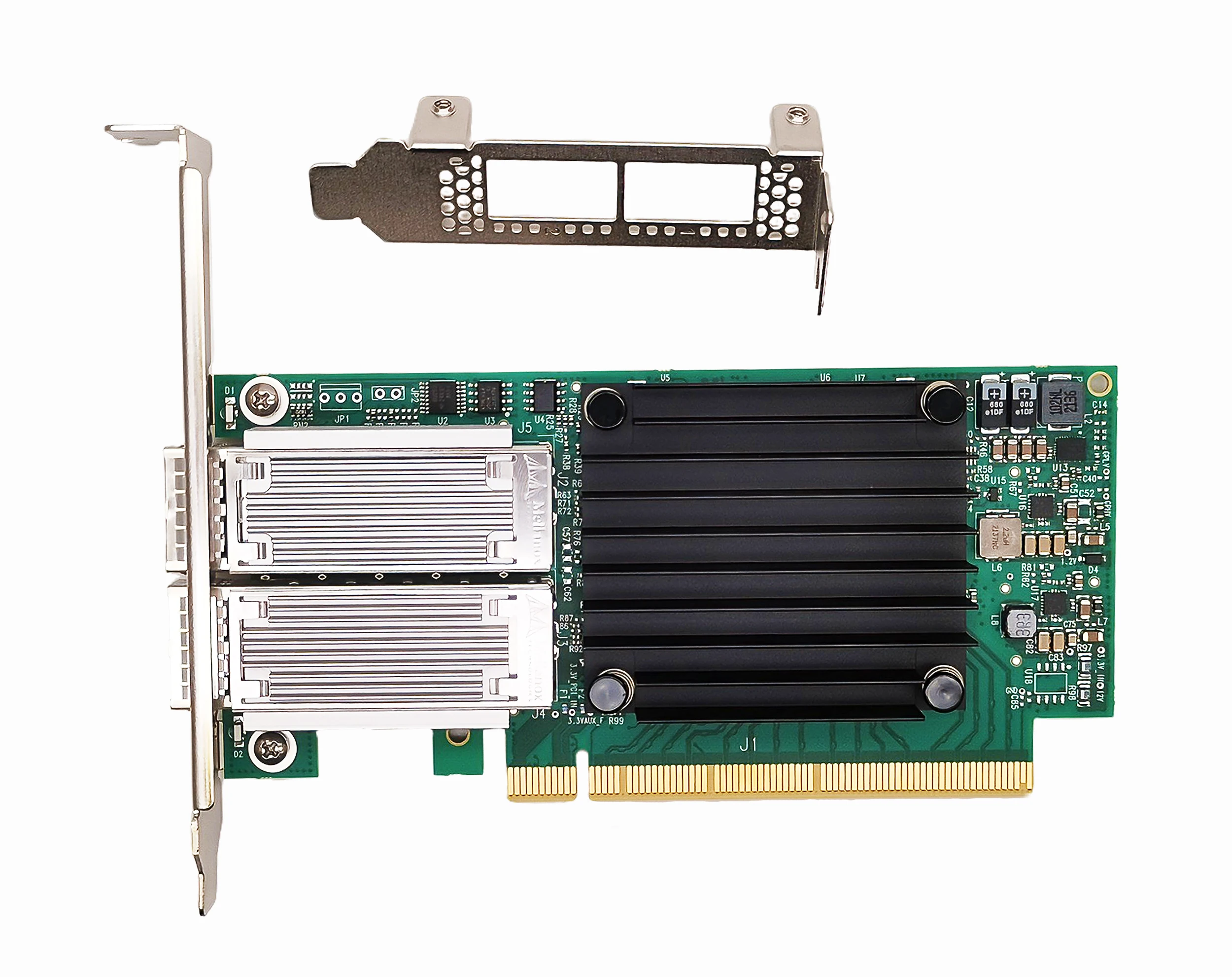 Nouveau serveur réseau 100G Mellanox ConnectX-4 EDR + 100GbE MCX456A-ECAT VPI MF iBand Adaptateur touristes QSFP28 Port 100Gb Alfred PCIe * 16