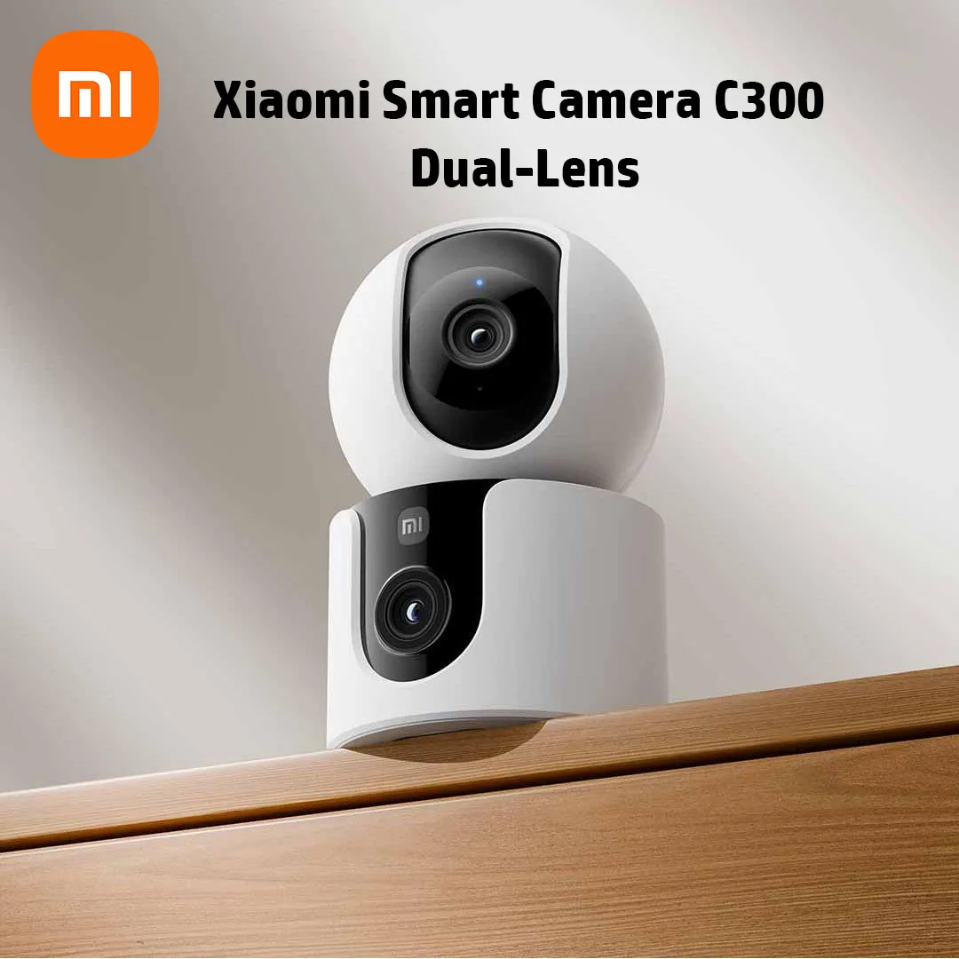 XIAOMI Smart Camera C300 Dual-lens Edition WiFi 6 CCTV 3 Million Pixels 360° Horizontal Night Vision Home Security Mi Home App