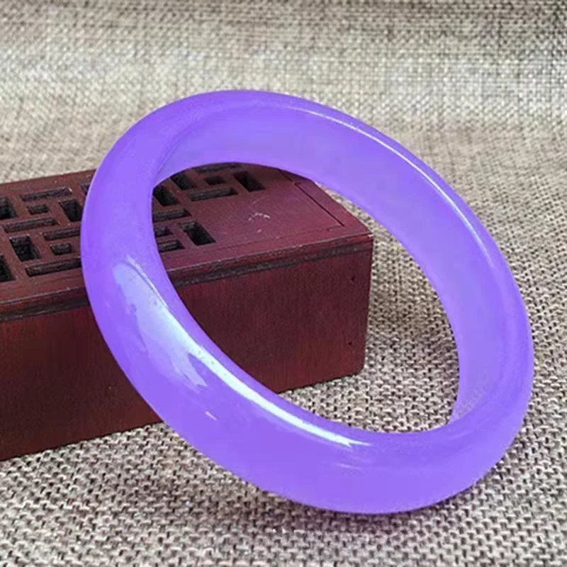 High Ice Emperor Purple Jade Bracelet Quartzite jade bracelet charm ice glutinous seed bangle high water clear ladies Charmaine