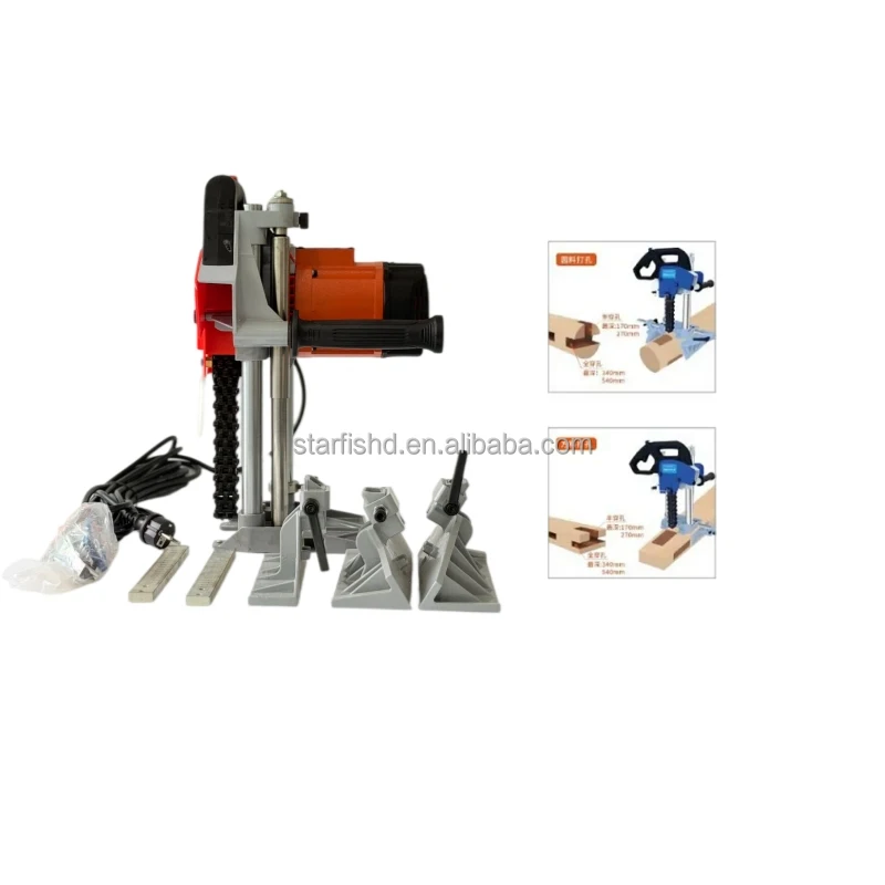 High-Power Benchtop Mortising Machine Sturdy Build with Adjustable Base Perfect DIY Hobbyists Prof ional Woodworking Projects