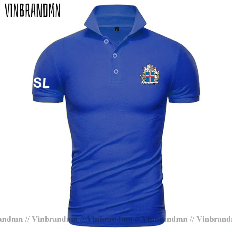 Iceland Polo Shirts Men Short Sleeve Fashion Brands Printed for Country Pure Cotton Nation Team Flag New ISL Icelander Icelandic