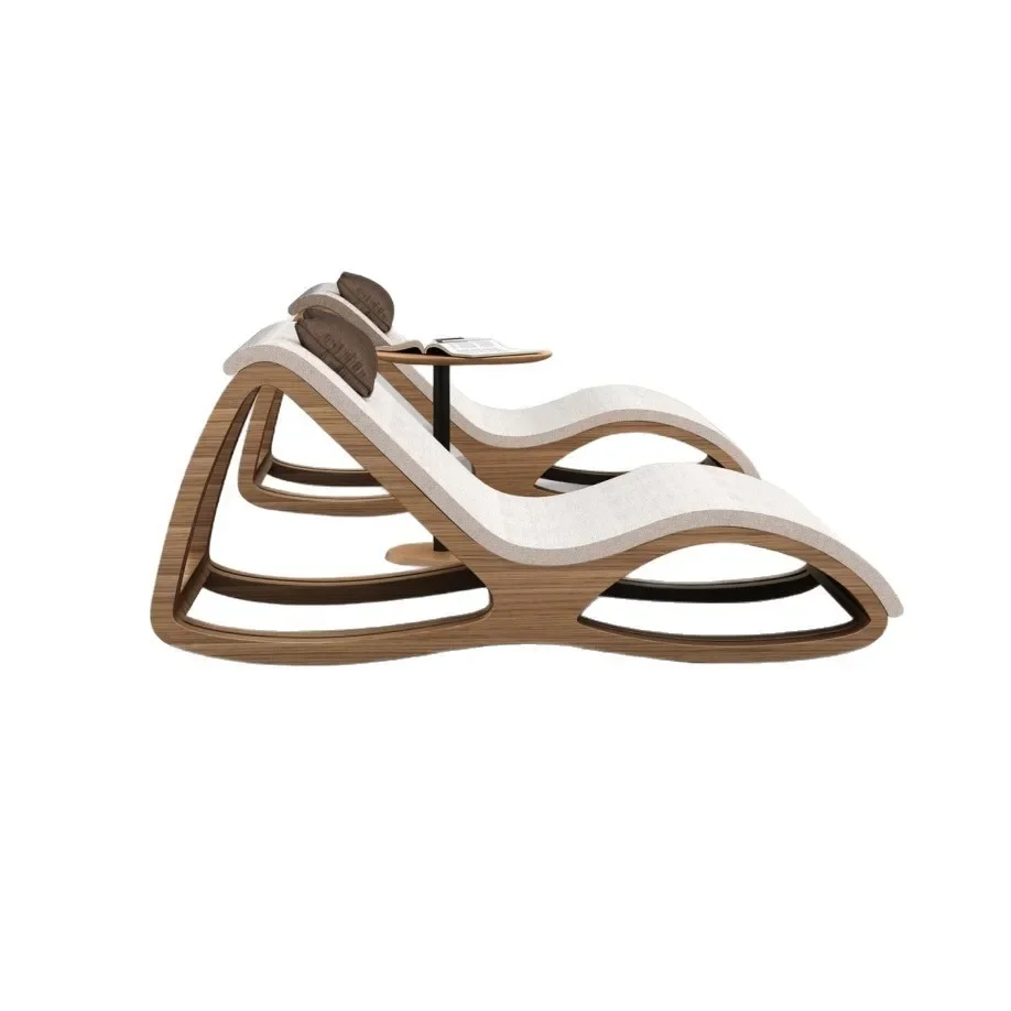 

Chair wood folding sun protection Nordic brushed teak furniture factory wood