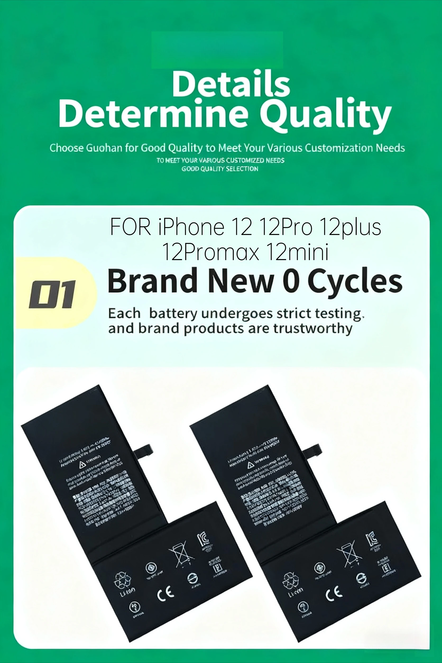 

Аккумулятор большой емкости для IPhone 12 12Mini 12Pro 12ProMax Сменный аккумулятор с инструментами