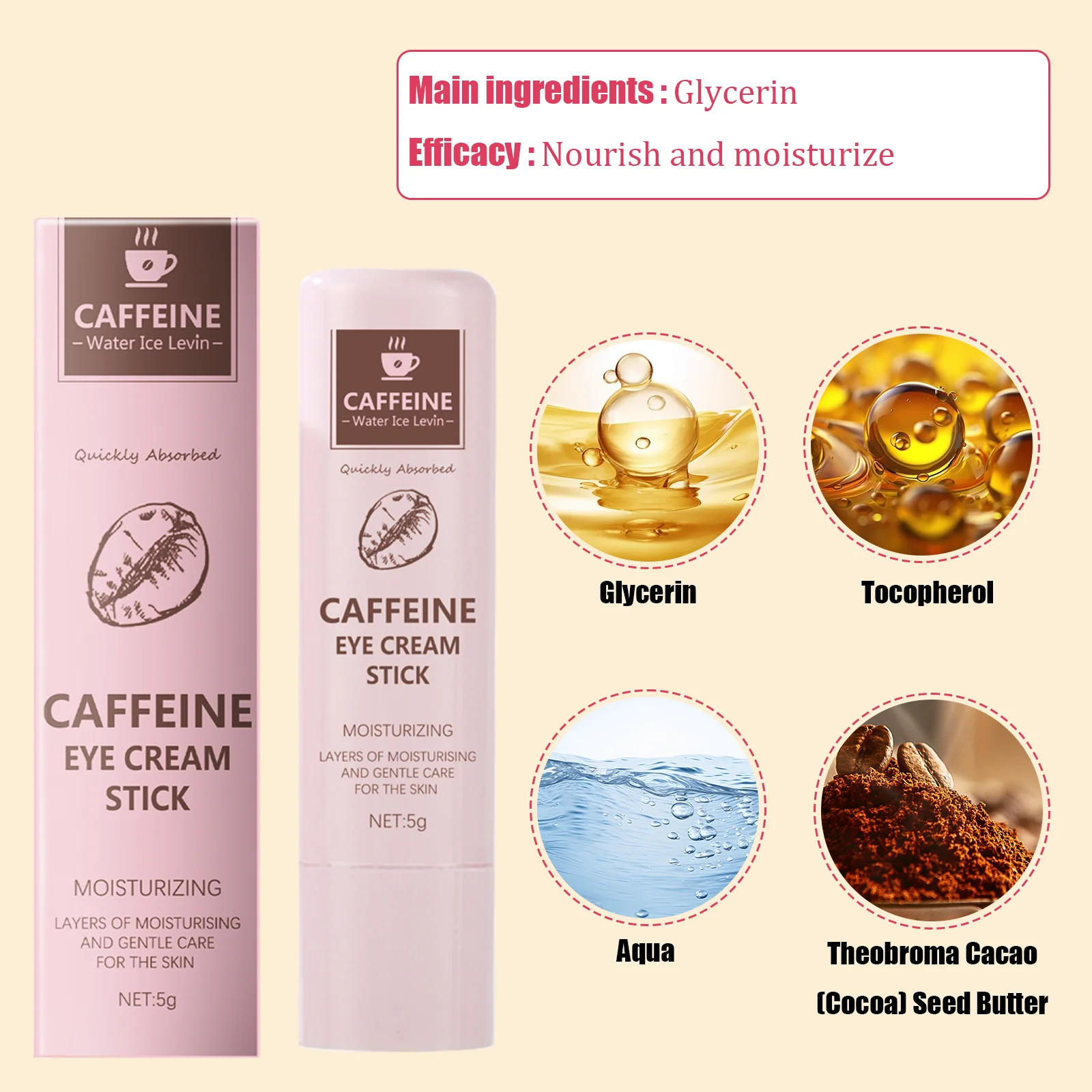 Caffeine Eye Cream Stick Nouri - Caffeine Eye Serum ulasan dan harga
