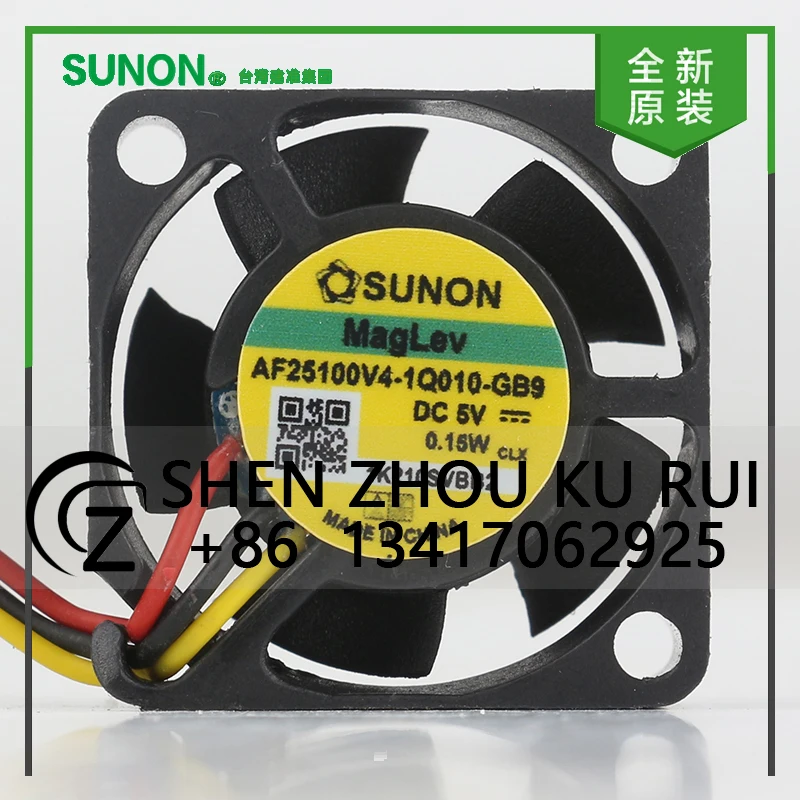 

Оригинальный микропроектор Sunon 12 В 24 В 48 В постоянного тока 5 В 0,15 Вт AC EC 2510 25X25X10 мм 2,5 см, бесшумный 3-проводной вентилятор охлаждения AF25100V4-1Q010-GB9