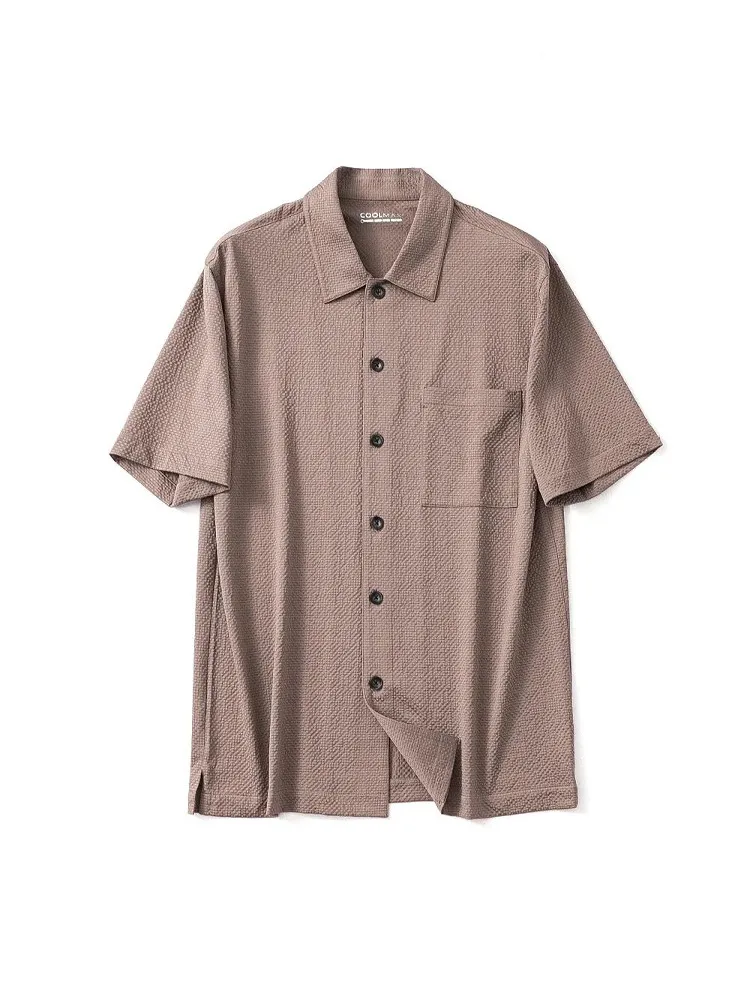 Coolmax zomer heren ademend dun materiaal ort Sve irt Busin casual losse pasvorm Faion Urban Sle jeugd dagelijkse kleding