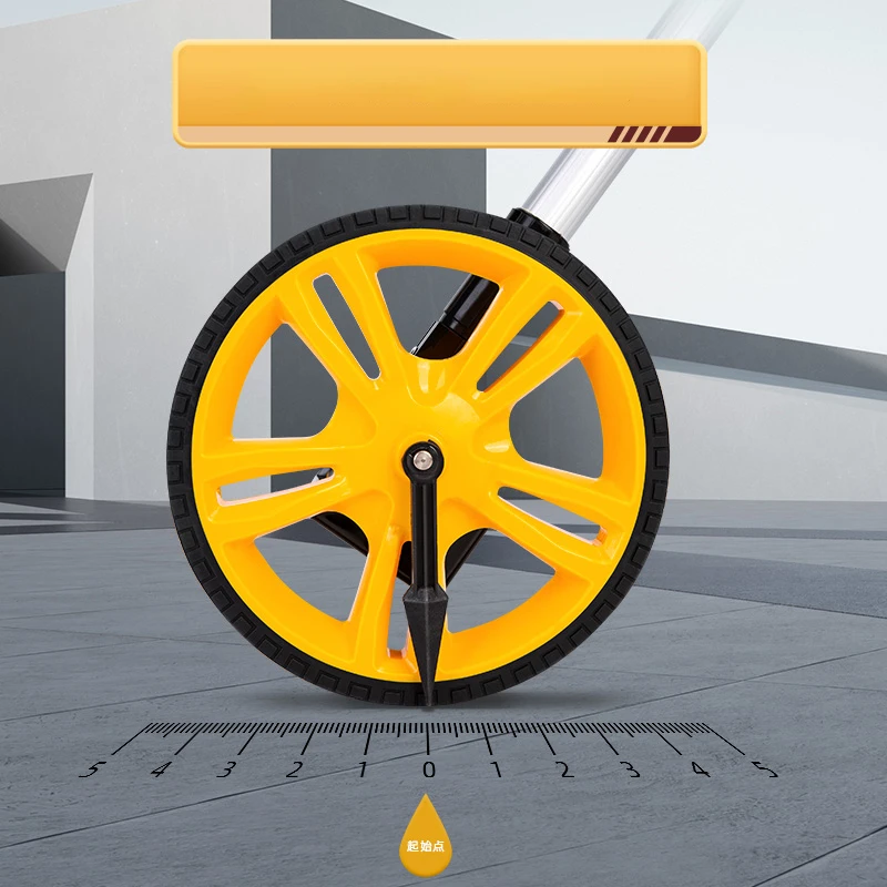 Deli 1 Pcs 150mm Diameter Adjustable Measuring Wheel Multifunction Mechanical Meter Wheel Distance 0-9999m Long Distance Meters