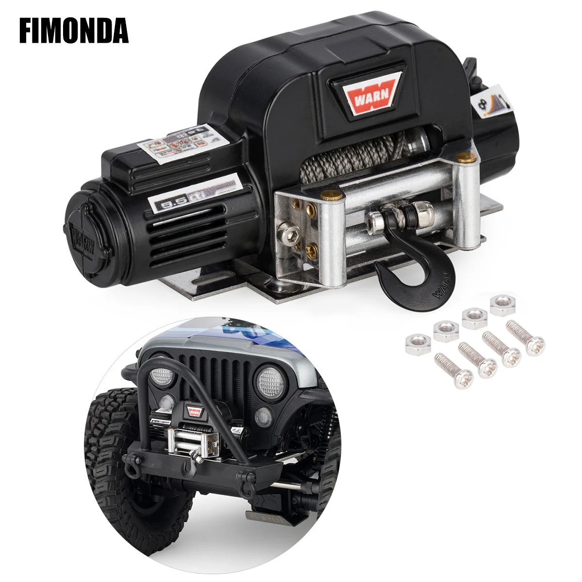 1/10 RC Crawler Wireless Winch for TRX4 TRX6 Axial SCX10 Wrangler CC01 TF2 D90 YK4082 ZP1001 90046 90047 D90 D110