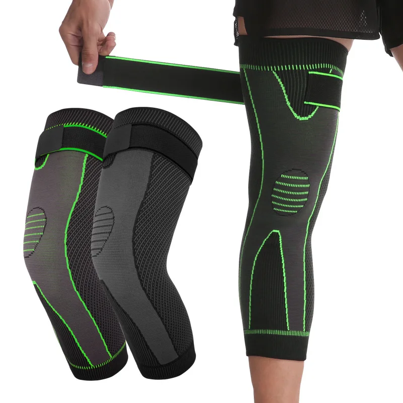 Kompression Knie Pads Unterstützung Verlängern Streifen Sport Sleeve Protector Elastische Lange Warme Kneepad Brace Volleyball Laufen 1pc