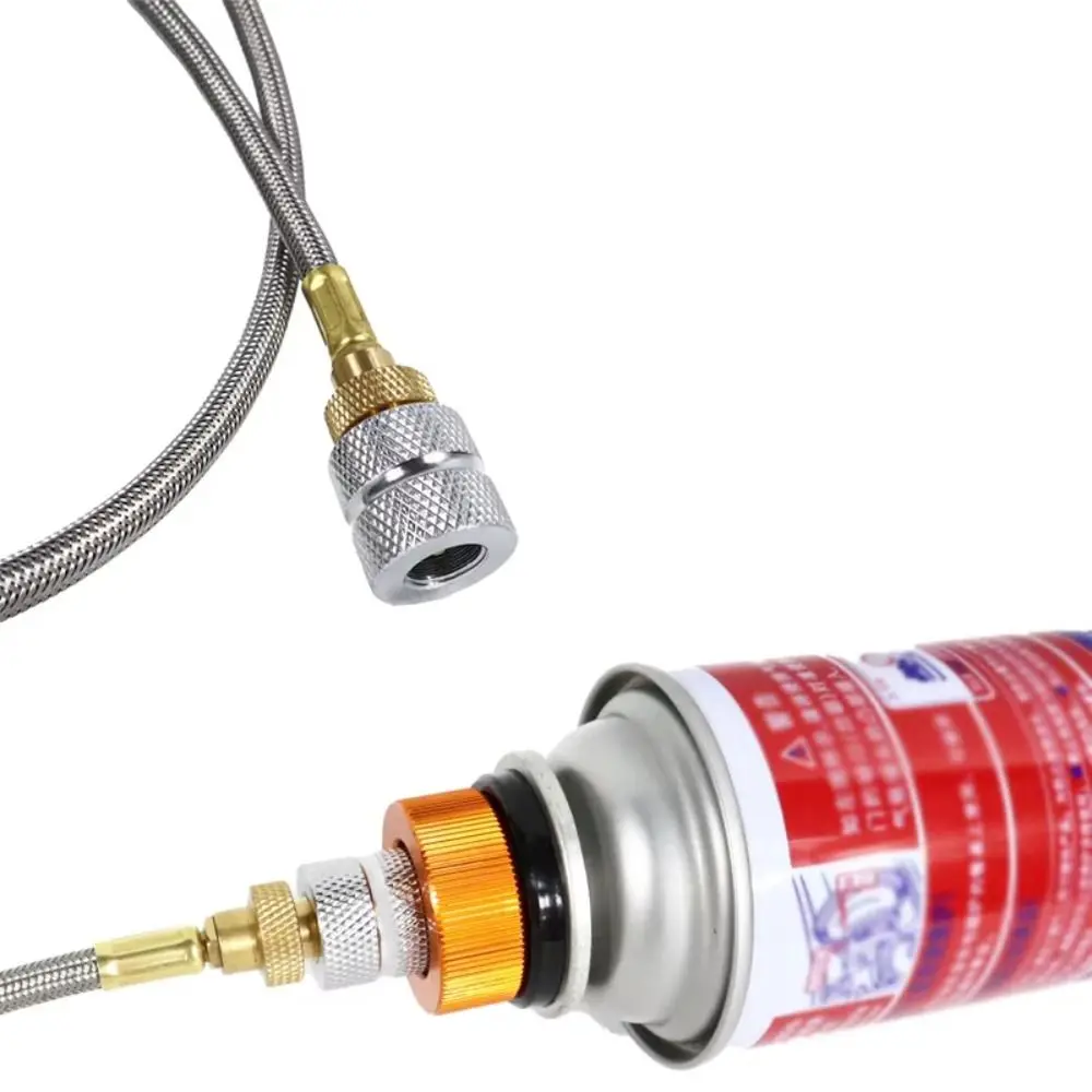 سهلة التركيب دليل موقد غاز البروبان عبوة محول قابلة لإعادة الاستخدام دائم في الهواء الطلق الموقد محول غاز البترول المسال اسطوانة موصل الخرطوم