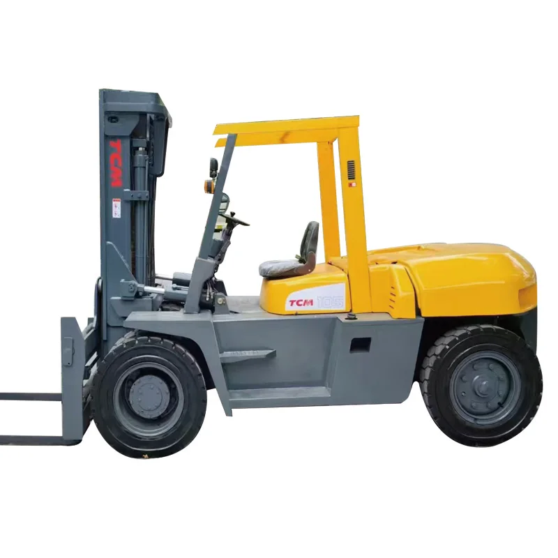 TCM 10 Ton Diesel Forklift Japan Original Internal Combustion Engine Large Used 10ton Capacity Farm Use Includes Service Manual