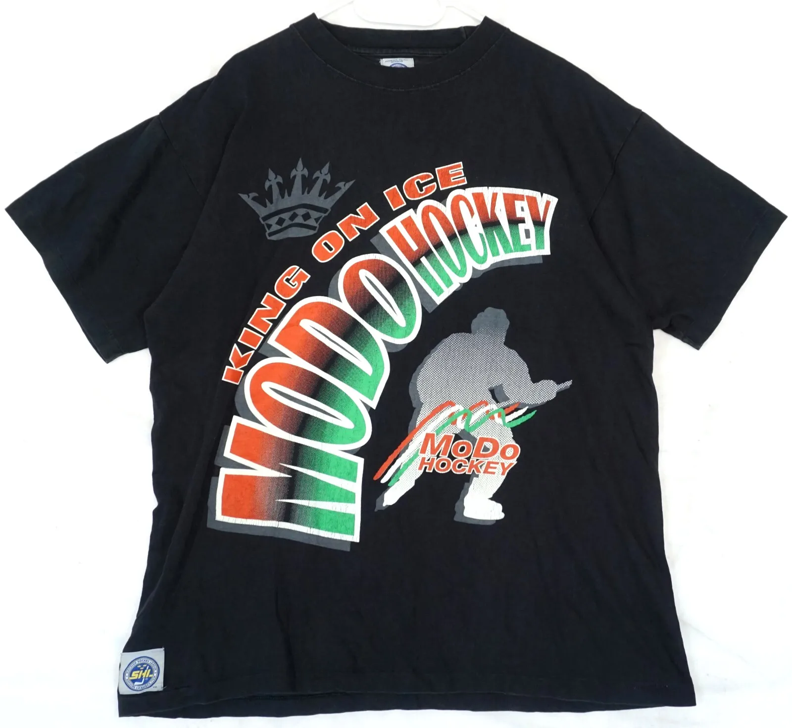 Винтажная хлопковая футболка с принтом SHL MoDo Sweden Hockey King On Ice, мужская XL