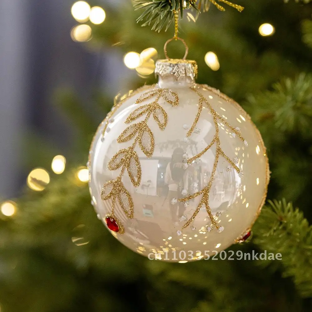 8cm Christmas Glass Ball Christmas Decorations Christmas Tree Decorative Ball Pendant