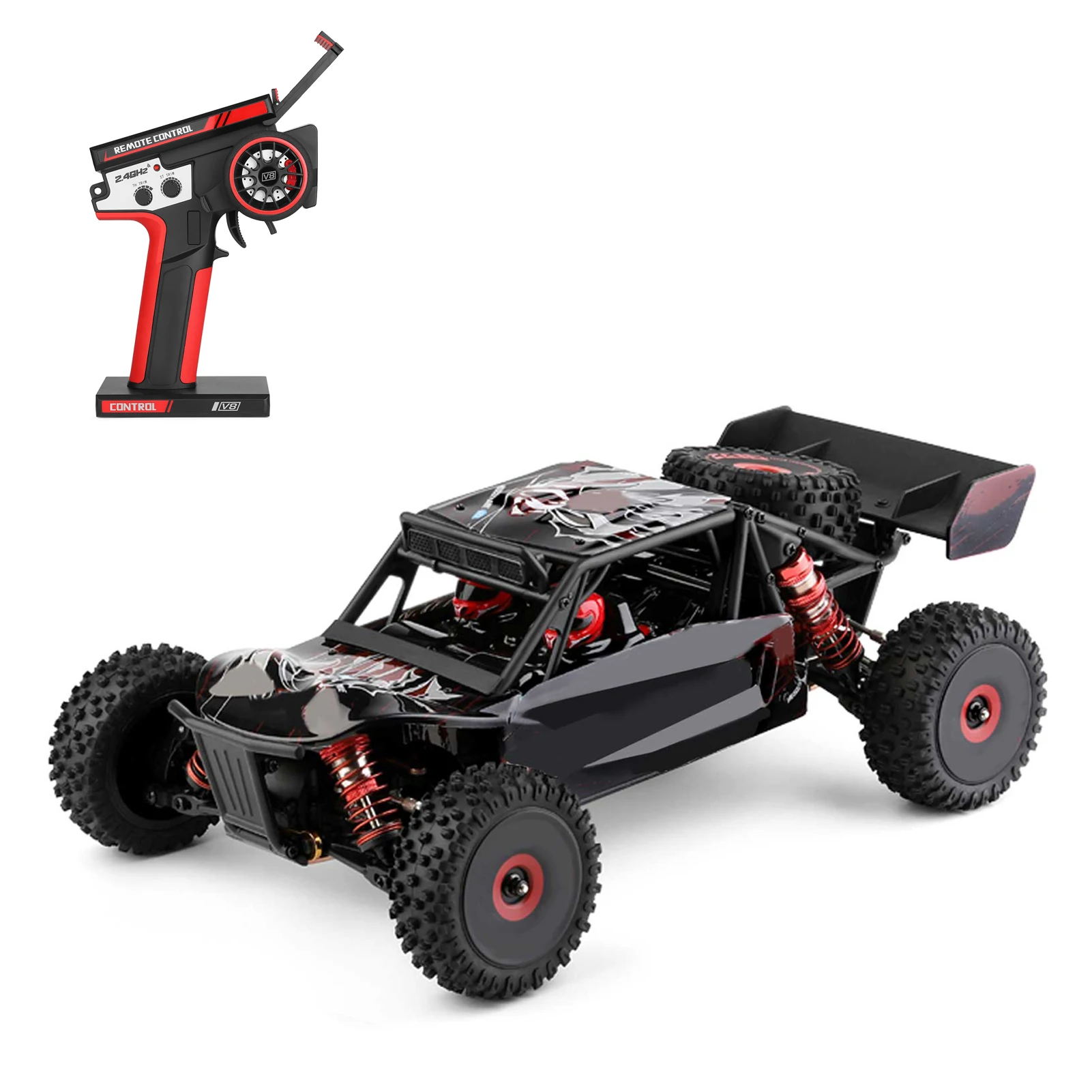 WLtoys 124016 Remote Control Car Off-Road Car High Speed Remote Control Crawler 1/12 2.4GHz Race Car 75km/h 4WD RTR Metal Chassi