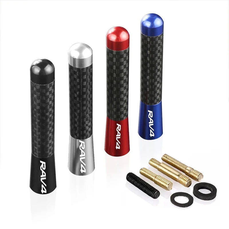 Antena de sinal aprimorada para rádio de carro, 8cm, fibra de carbono, acessórios automotivos para toyota rav4 20 30 xa30 2007 2009 2010 2011 2012 2013 2006