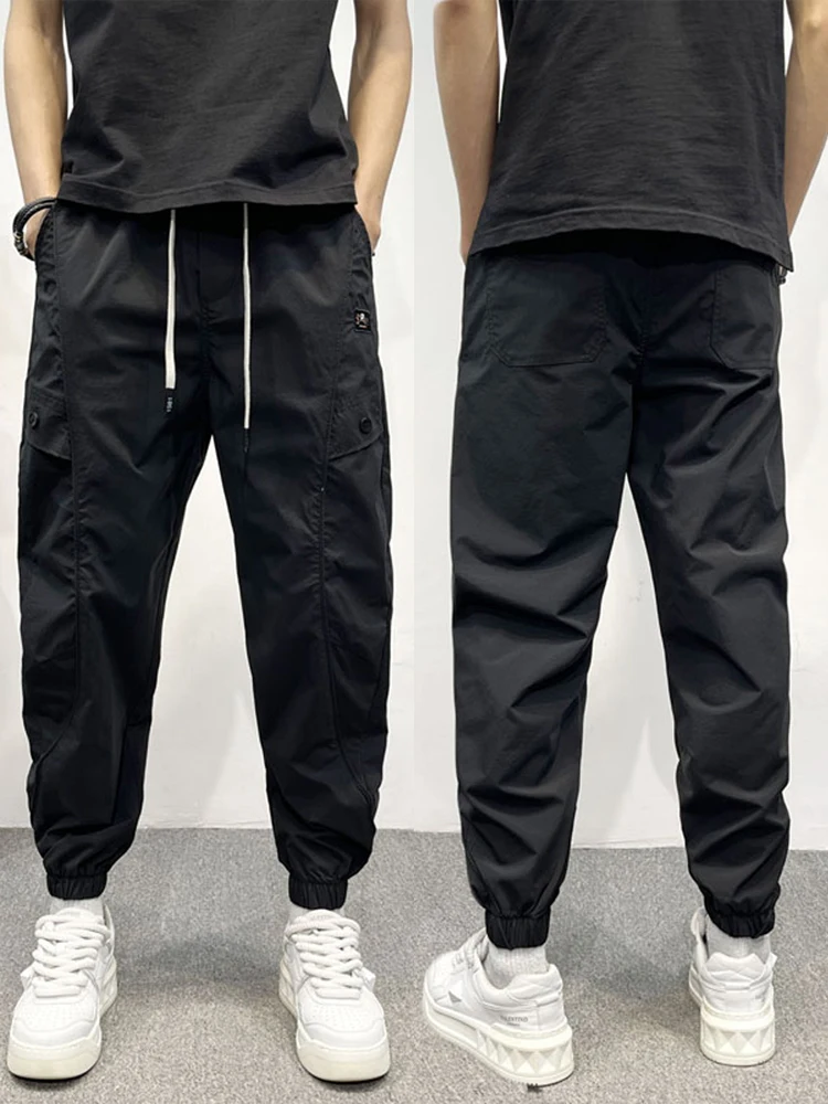 

Мужские летние тонкие брюки прямого кроя Qui Dry Casual, брендовые, в стиле High Street, свободные, универсальные, для работы, молодежные, активные, стильные