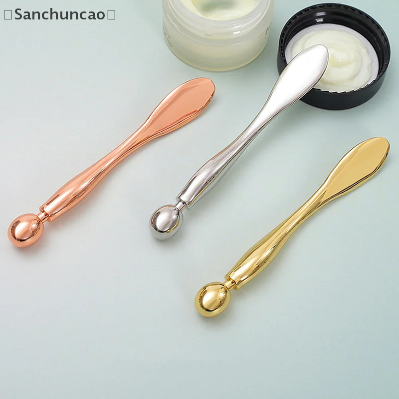 Metal Face Massage Stick Anti Wrinkle Eye Cream Applicator Mask Mixing Spatulas Scoop Eyes Massage Beauty Bar Facial Care Tool