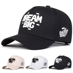 Unisex DREAM BIG Letter Embroidery Baseball Caps Spring Autumn Outdoor Adjustable Casual Hats Sunscreen Hat