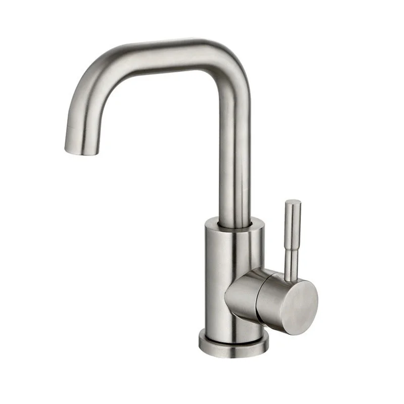 

Hot Cold Water Faucet Bathroom Kitchen Basin Single Handle 304 Stainless Steel Sink Faucets 2 Holes Kitchen Faucet