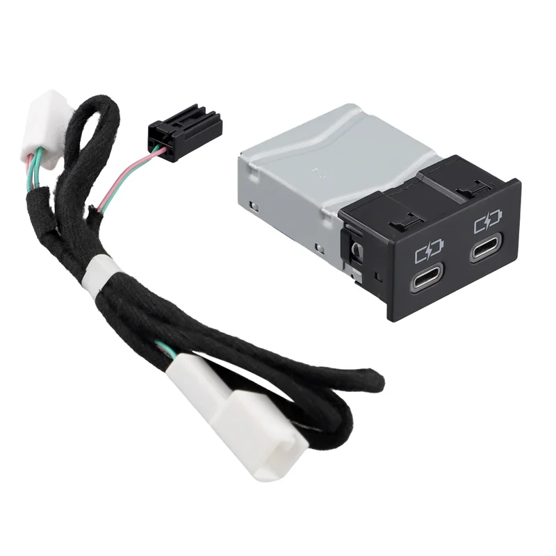 Precision Car Charger Socket Dual USB PD Type C Charging Outlet Fuse Box Power Adapter For Toyota Camry Highlander Corolla RAV4