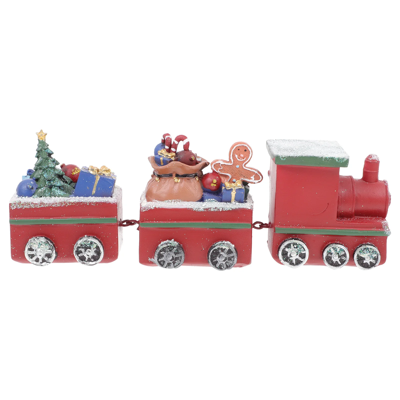 

1Pcs Resin Mini Christmas Train Decoration Classic Ornament Desktop Adornment Train Decor Resin Craft