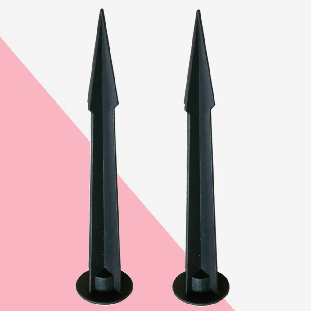 

2PCS Aluminum Ground Spikes Landscape Lighting Stakes Easy Installation Solar Light Accessories Corrosion Resistant Fits Pathway