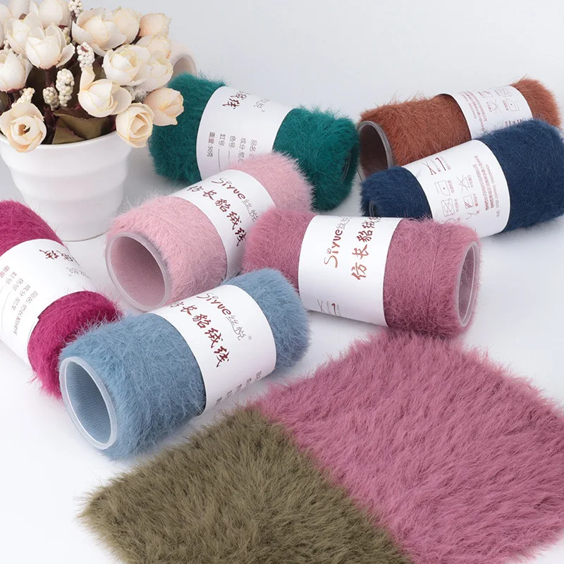 50g 1cm Single-strand Faux Mink Yarn. Hand-knitted Diy Scarves, Sweaters, Coats And Hats, Soft And Non-prickly, 100% Polyester