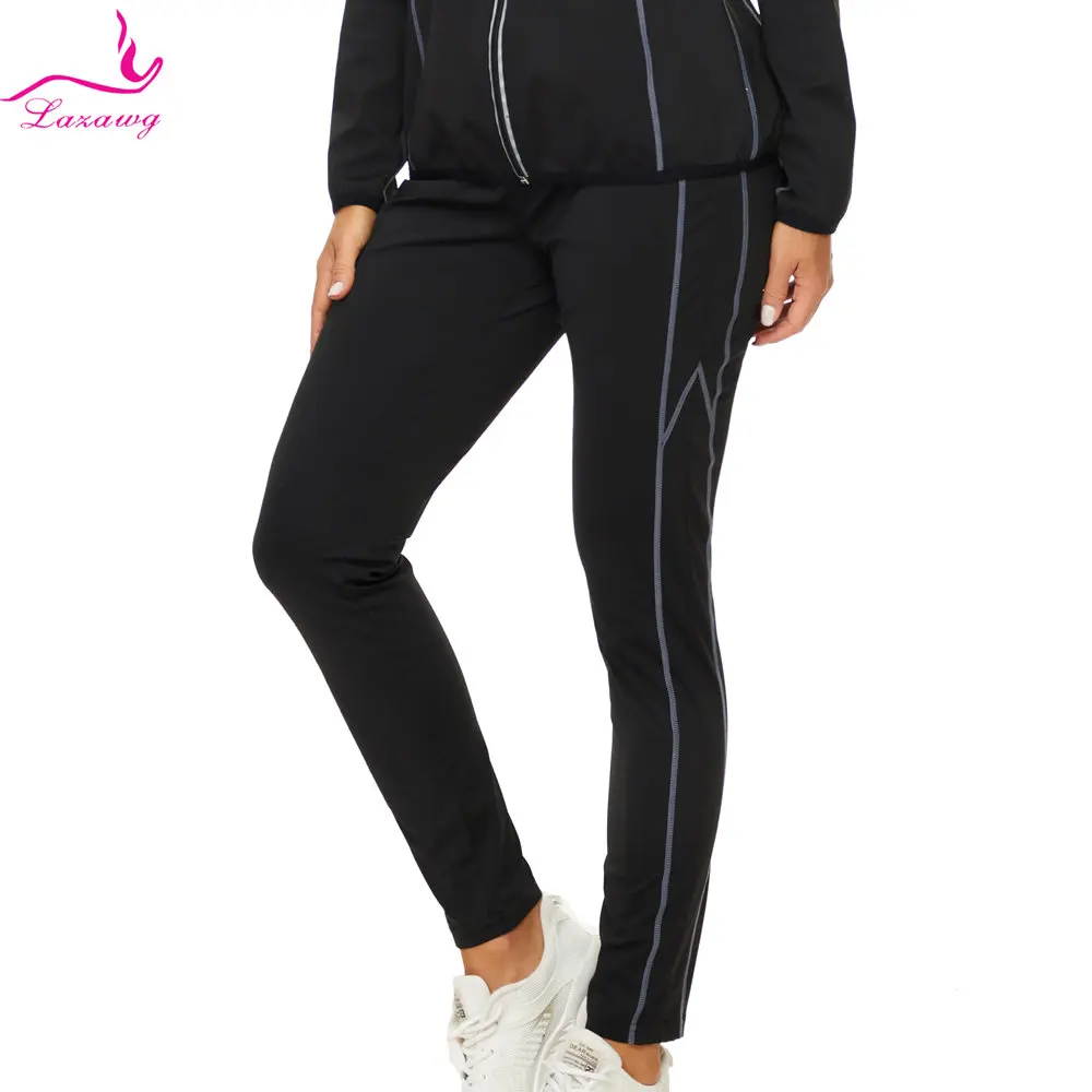 LAZAWG Sauna Leggings for Women Sweating Pants Weight Loss Trousers Thin Thermo Sportwear Slimming Body Shaper Workout Fitness