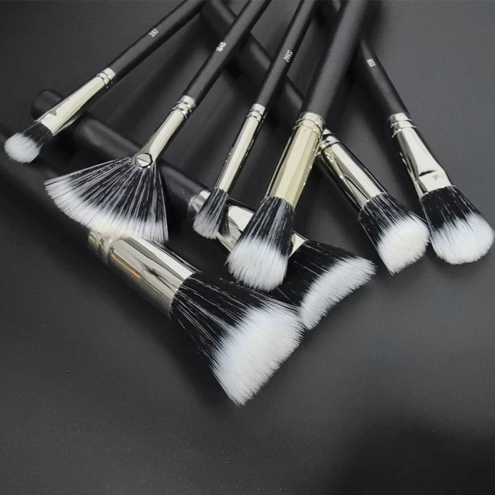 8Pcs Makeup Brush Set Double Fiber Hair Blusher Loose Powder Highlight Contour Eye Shadow Stipple Brush Makeup Tool Girl Gift