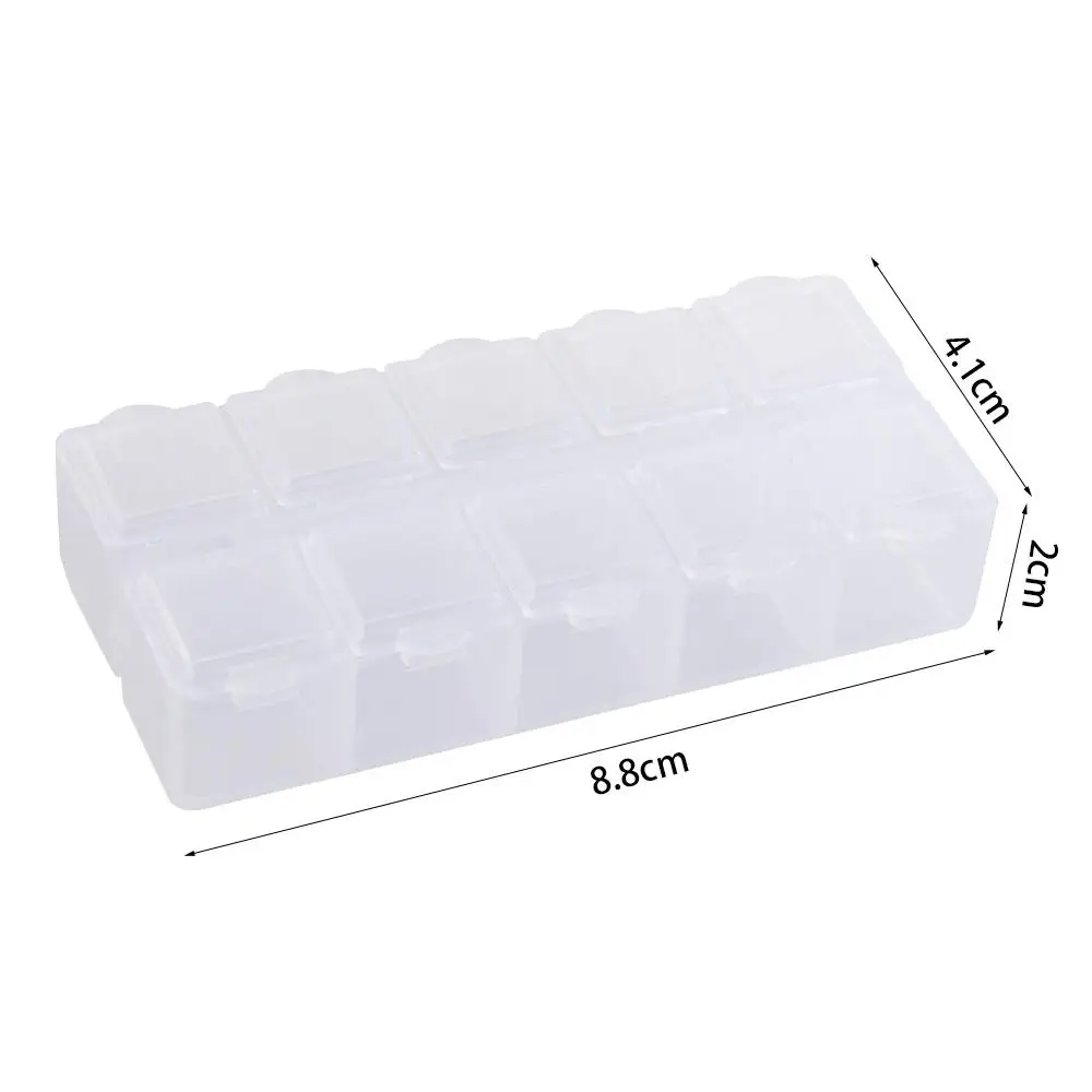 Plastic Bead Organizer Organizer Rectangle Pink Plastic Box Organizer Transparent Transparent Jewelry Box Girls