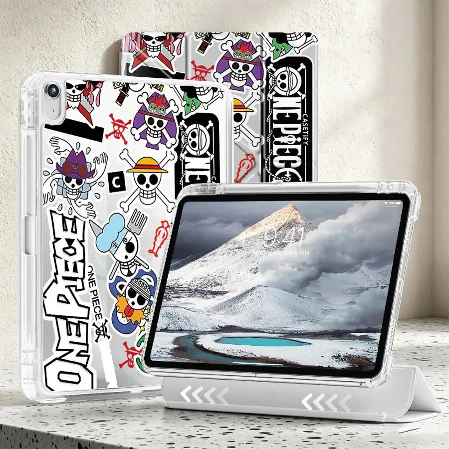 Tablet Case For iPad Air 8 M2 M3 3 Pro 13 2025 2026 Mini 7 6 5 11th 9th 12th 10th Gen With Pen Slot Cover One P-Piece Zoro