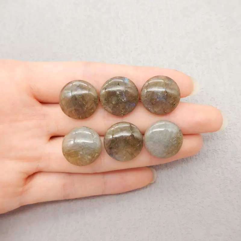 

6 шт. переливающиеся круглые подвески из лабрадорита ручной работы с мерцающим натуральным камнем для ювелирных изделий в стиле бохо и ремесленных дизайнов