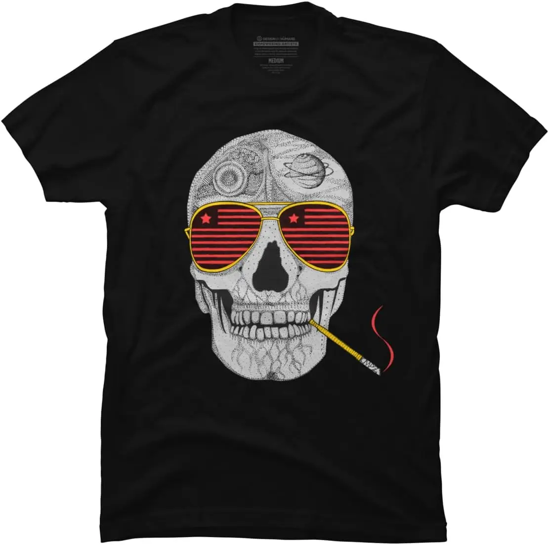 Design By Humans Men's Gonzo Skull by MPZ183 T-Shirt - -