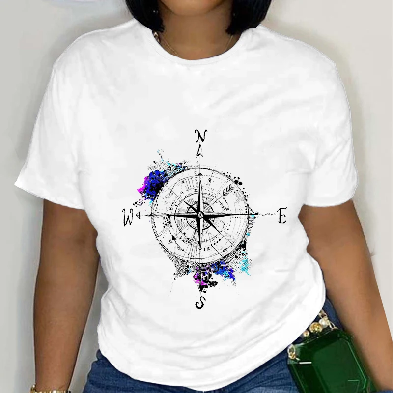 Футболка женская оверсайз с круглым вырезом, праздничная тенниска для активных людей, одежда для отдыха, повседневные майки больших размеров Футболка женская оверсайз с круглым вырезом, праздничная тенниска для активных людей, одежда для отдыха, повседневные майки больших размеров