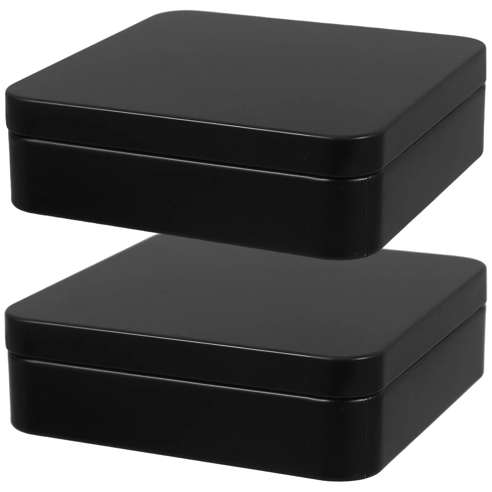 

2pcs Mini Metal Tin Multi-Use Storage Case For Game Cards Playing Card Holder Portable Organizer Small Tinplate Container Candy