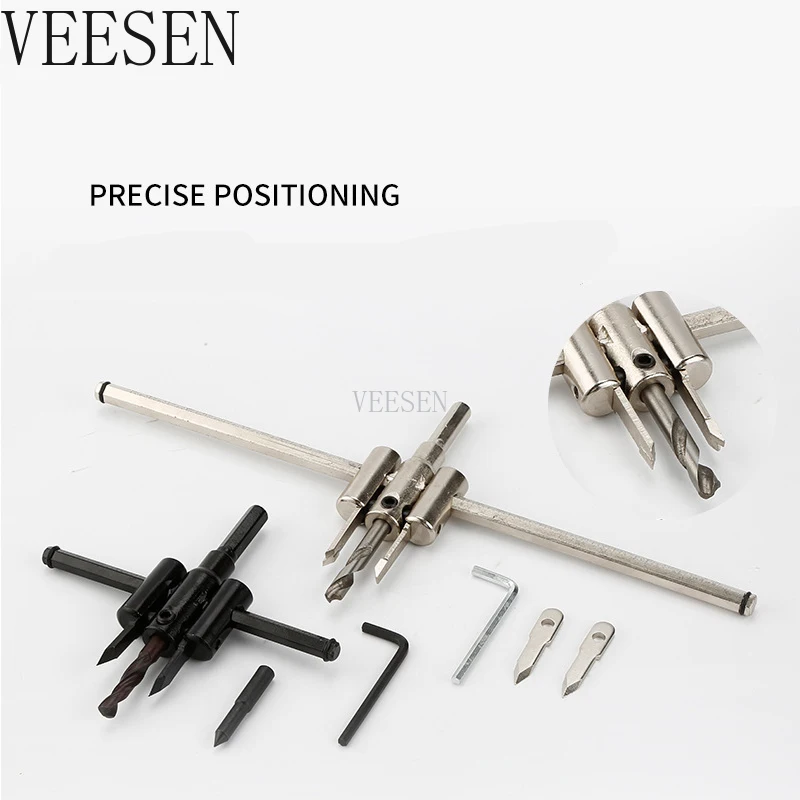 Woodworking Aircraft Type Adjustable Hole Opener Free Cone Reaming Diamond Paste Ceiling Spotlight Fast Drilling Drill Bit