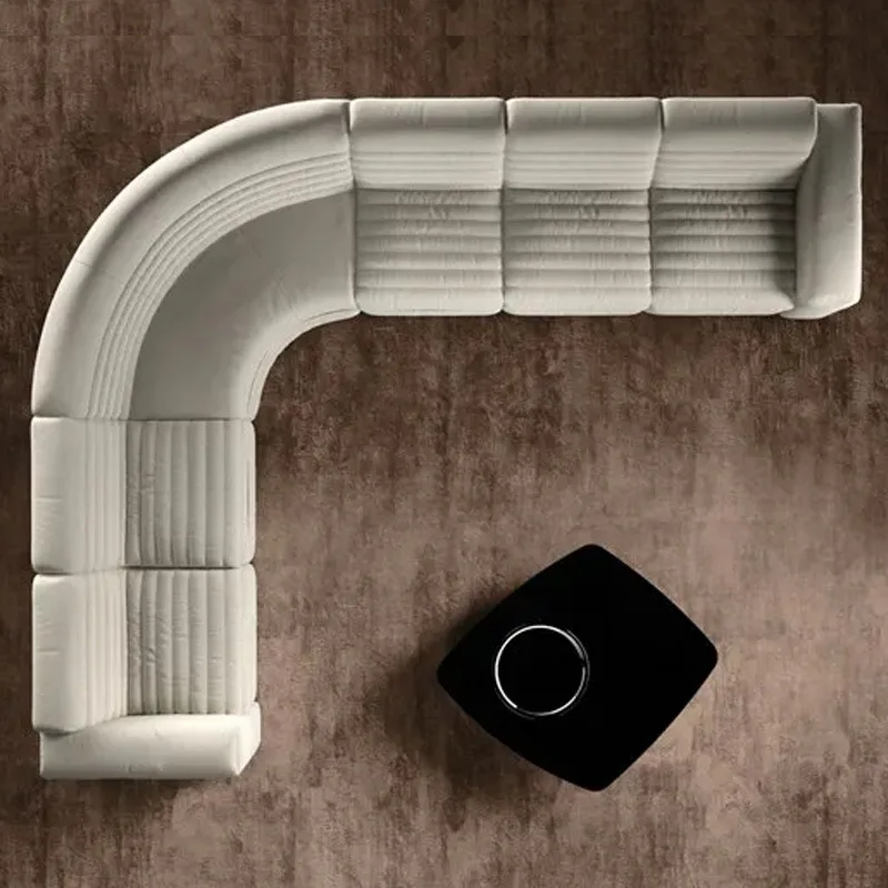 Italian minimalist curved module special-shaped sofa, living room corner hotel combination large sofa