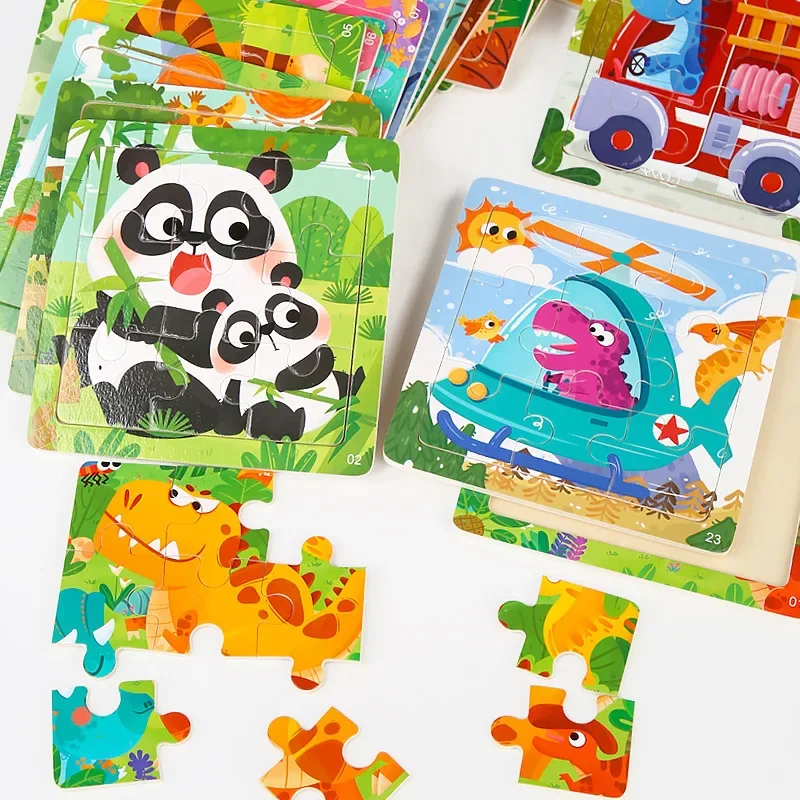 Children's Wooden Jigsaw Puzzle Practice Logical Thinking Games Puzzle Early Education Fun Hands-on Jigsaw Puzzle Toys