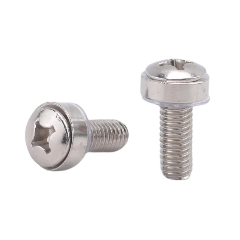 A97g 50 conjuntos de porcas de gaiola de hardware de furo quadrado m6 e arruelas de parafusos de montagem para rack de servidor e gabinete (m6 x 20mm) (parafuso + arruela + gaiola