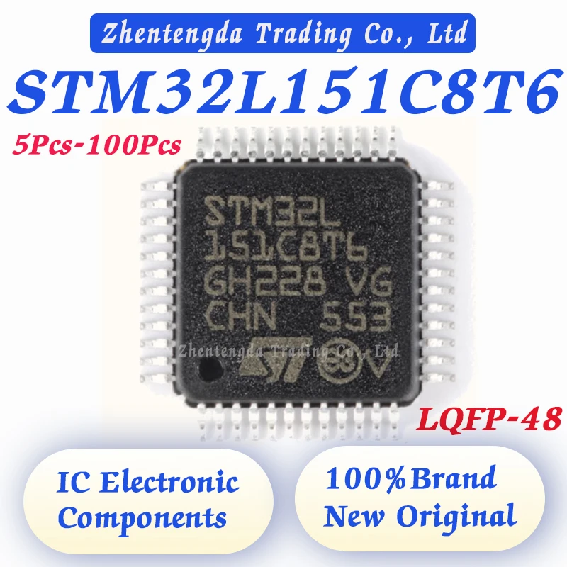 

5Pcs-100Pcs STM32L151C8T6 STM32L151C8 STM32L151C STM32L151 STM32L STM32 STM IC CHIP MCU LQFP-48