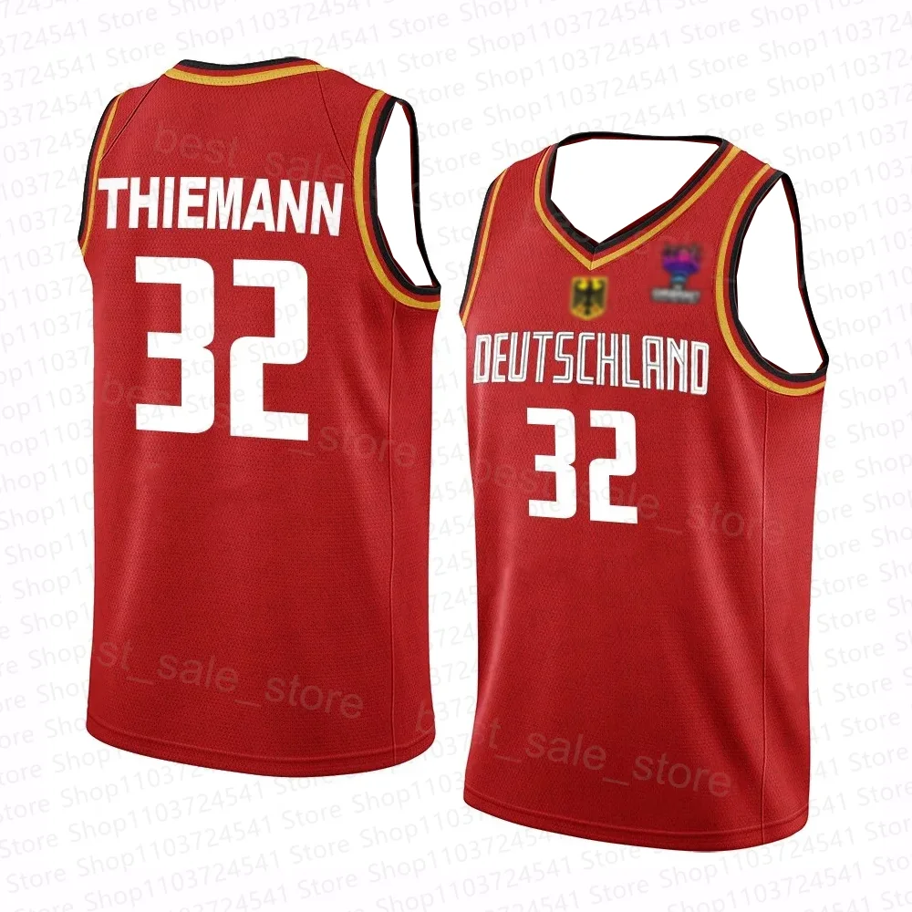 23/24 New Arrivals German Basketball German Dennis Schröder Basketball Jersey Vest Boy Basketball Training Jersey Set