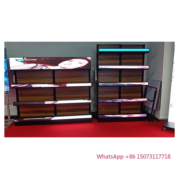 Borda LED de prateleira para publicidade de vídeo supermercado loja de sinalização digital display LED