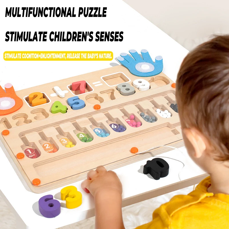 أطفال مونتيسوري قلم مغناطيسي ألعاب المتاهة الرقمية أصابع الطفل العد تصنيف الألوان القلم عقد التدريب التعليم المبكر Toye #3