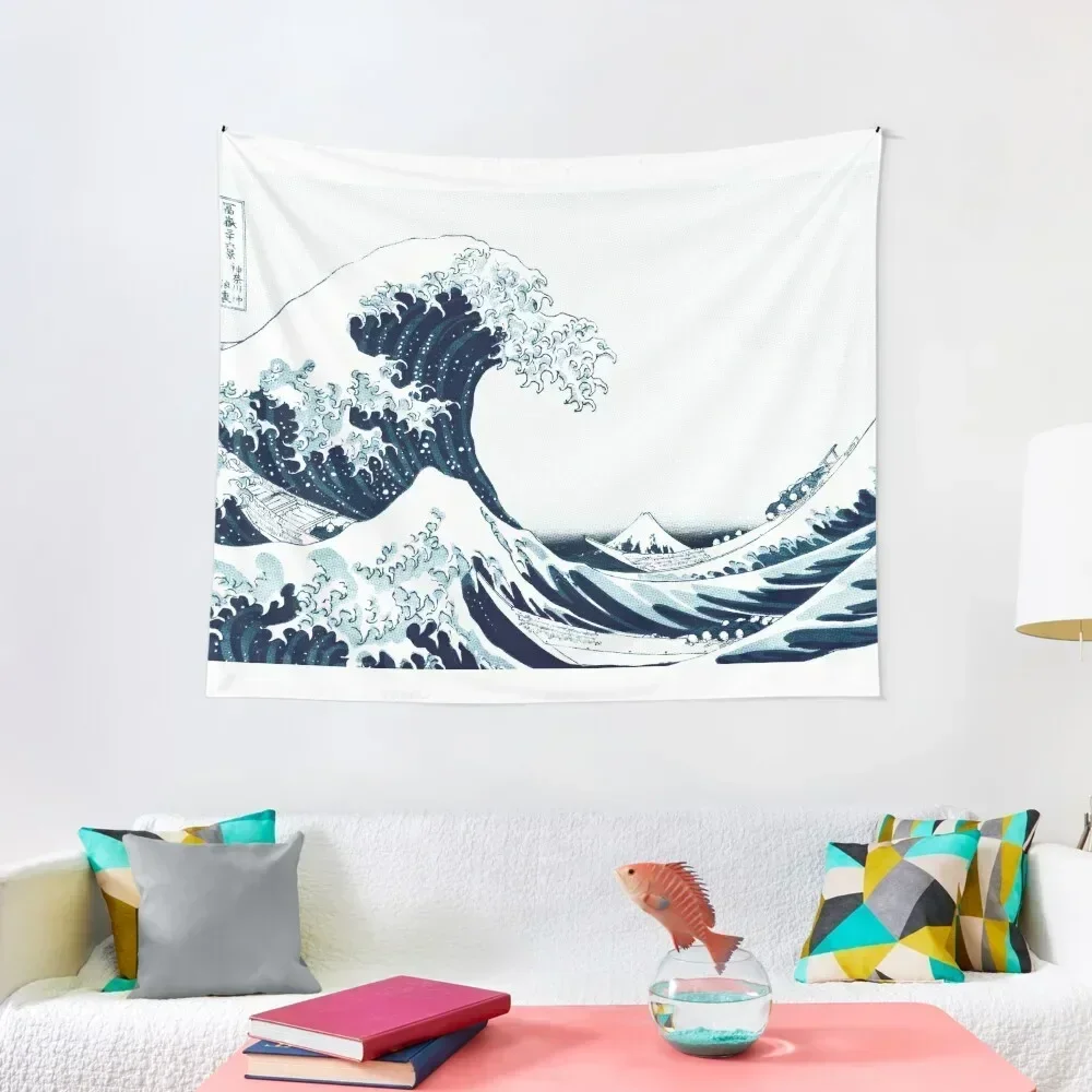 The Great Wave - Hokusai - Halftone Tapestry Decorative Wall Bed Room Decoration Tapestry