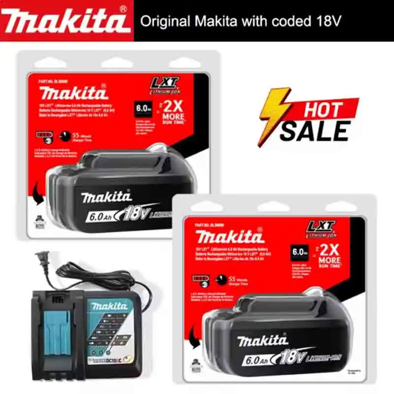 

original Makita 18V 6.0Ah Rechargeable Battery ,For Makita BL1830 BL1830B BL1840 BL1840B BL1850 BL1850B Power Tools Battery